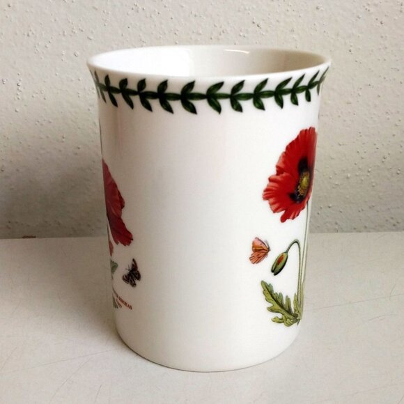 Portmeirion Botanic Garden Red Poppy Mug & Coaster Set Porcelain for Coffee Tea - Picture 10 of 11